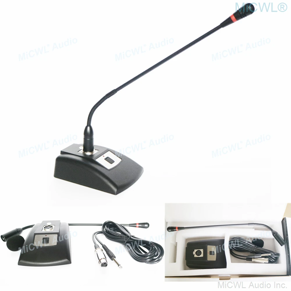 Phantom Power Gooseneck Microphones for PC Live Online Meeting Skype Laptop Chat Desktop Mic 5m cable 6.35mm 3.5mm