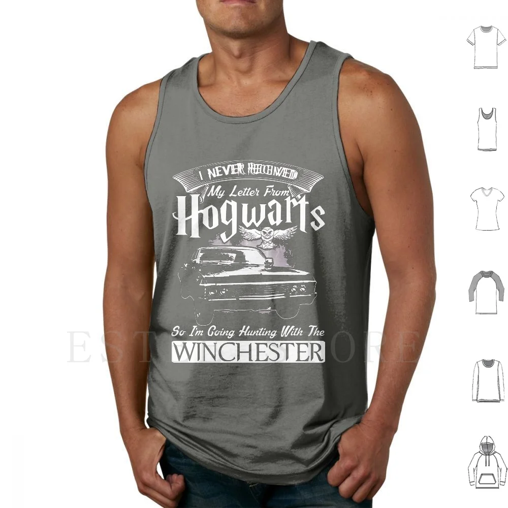 I'm Going Hunting With The Winchester Tank Tops Vest Cotton Supernatural The Winchesters Sam Dean Casitel Chevy 67 Series Boys