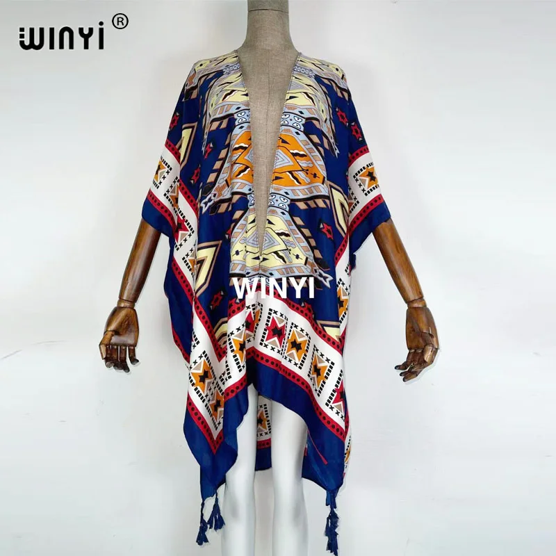 2021 Bikini Cover-Ups Beach Wear Wonmen Kimono Vest Midden-oosten Amerika Afrika Bohemen Gedrukt Swim Pak Coveruptraf Gewaad