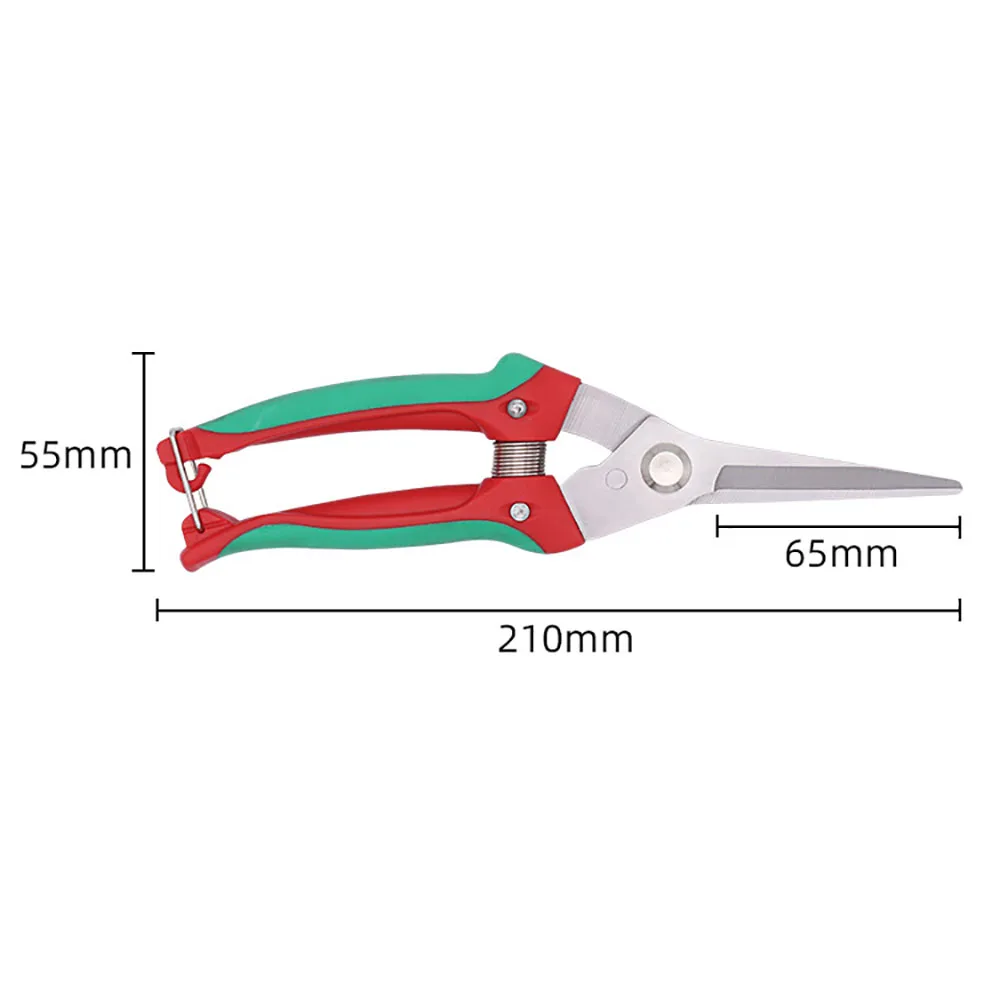 Garden Tools Pruning Shears Secateurs Anti-slip Labor Saving Stainless Steel Scissors Gardening Plant Sharp Bonsai Branch Pruner