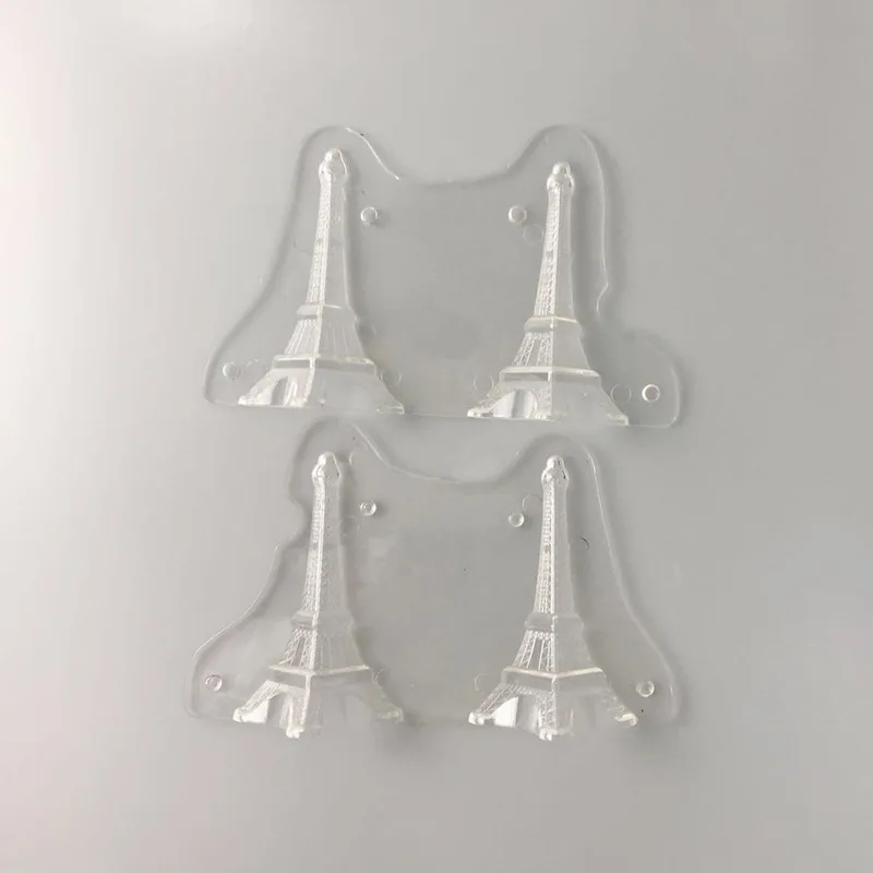 DIY 3D Eiffel Tower Shaped Plastic Chocolate mould Cake Decorating Molds Pastry Tools Baking Tools Mold DIY Candy Jelly Mold