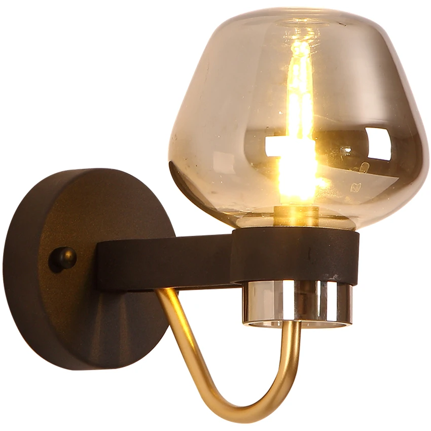 

Modern Retro G9 Glass Wall Lamps Bedroom Bedside American Country Background Stairway Sconces Wall Lights Study Room Fixtures