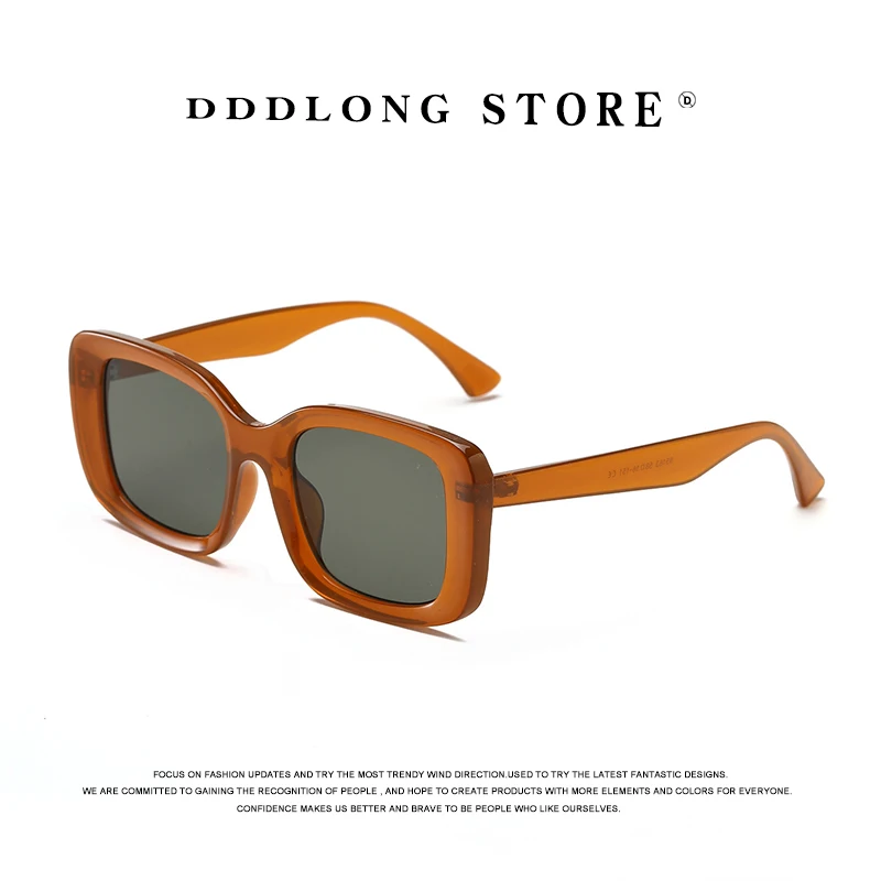 DDDLONG Retro Fashion Square Sunglasses Women Men Sun Glasses Classic Vintage UV400 Outdoor Oculos De Sol D72