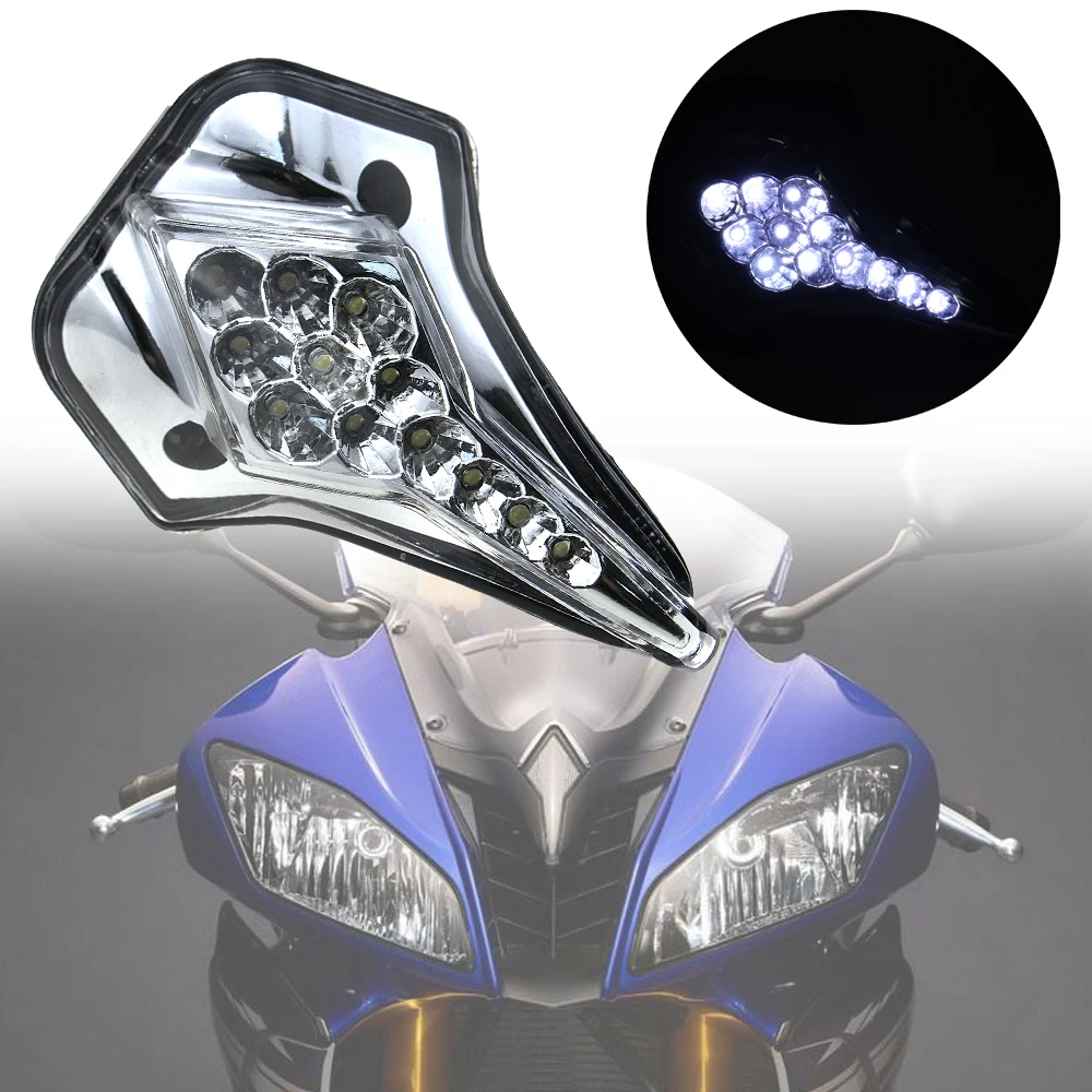 For YAMAHA YZF R6 2008-2012 Motorcycle Accessories Front Center Marker LED Pilot Light Black