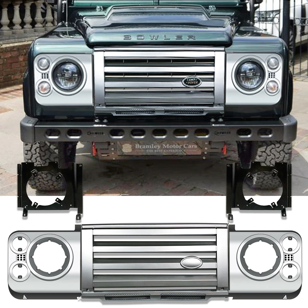 

Car stying Front Kit ABS Middle FRONT Grille & surrounds & Brackets For Land Rover Defender 90 110 Vehicle Auto Parts