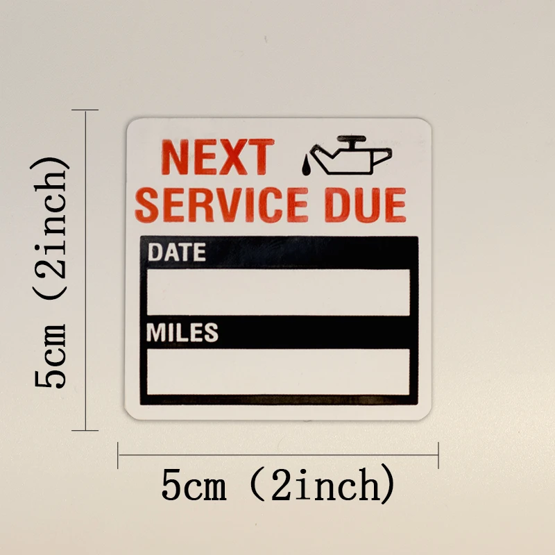 

Car oil maintenance reminder sticker repair and replacement car window sticker label car sticker "NEXT SERVICE DUE"