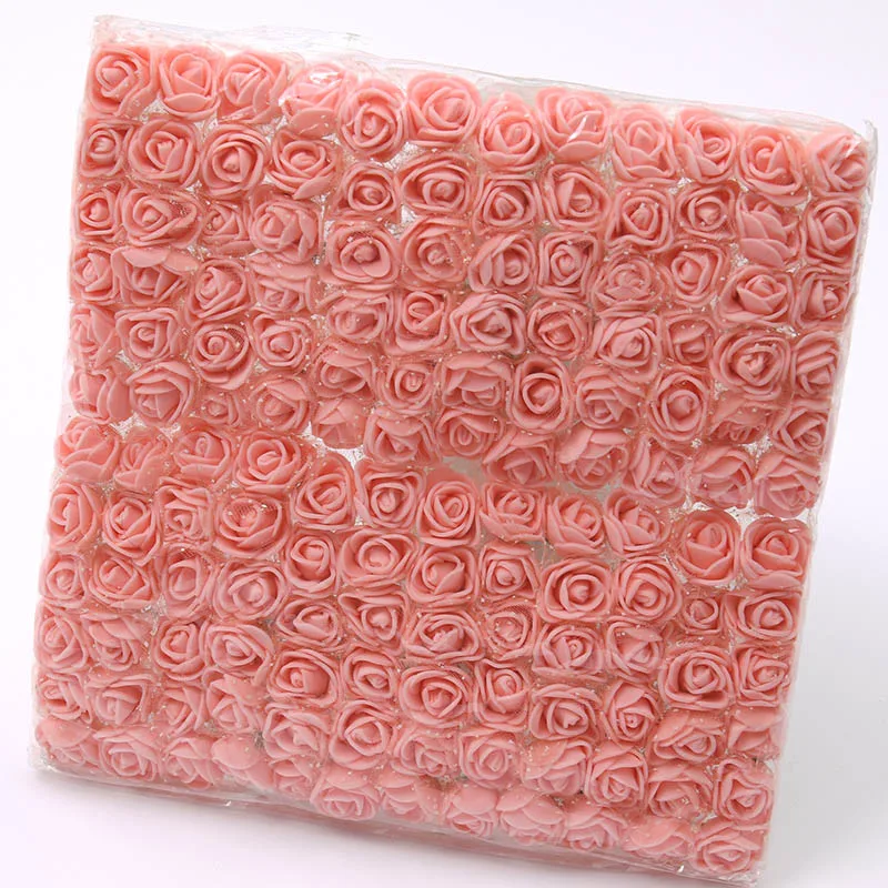 144 stücke Mini Spitze Pe Rose Schaum Blume Köpfe Bouquet Für Hochzeit Hause Dekoration Scrapbooking DIY Kranz Künstliche Blumen – Detail 22