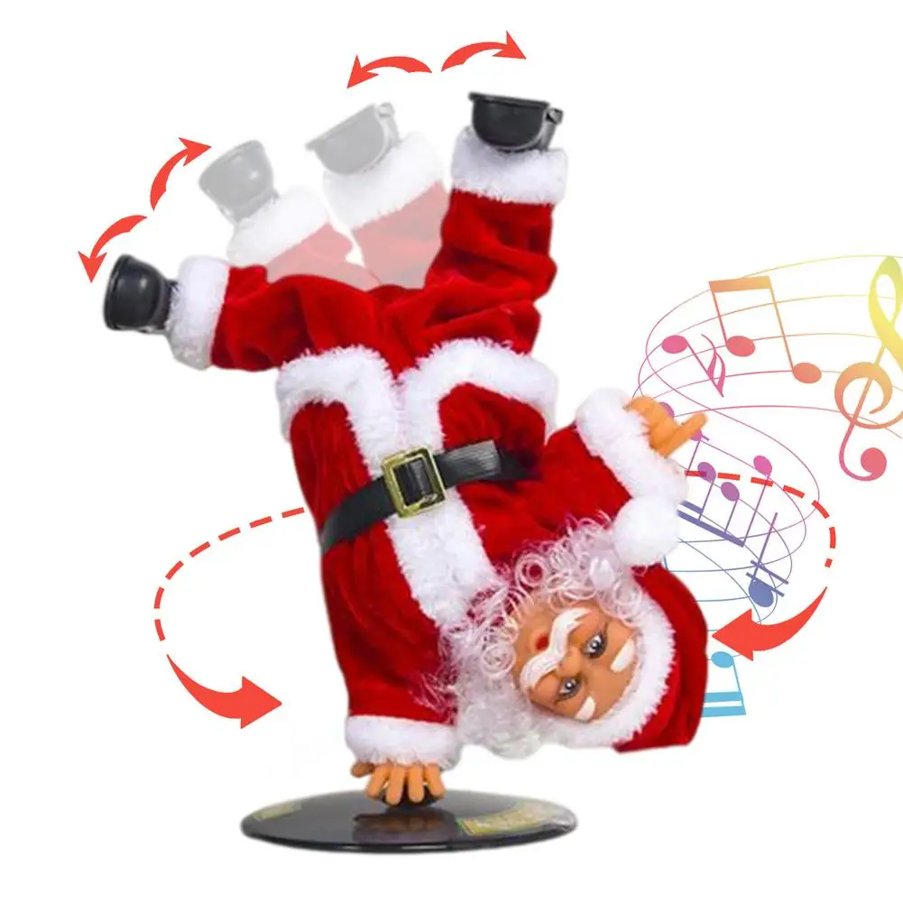 

Christmas Electric Singing Santa Claus Toy Inverted Rotate Singing Dancing Santa Doll Toys Xmas Ornament Santa Musical For Kids