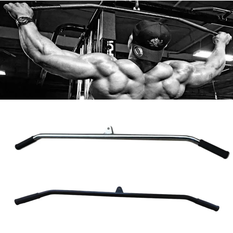 109CM T-bar Handle Home Pully System Cable Machine Attachments Lat Pull Down Rowing Machine Bar Gym Triceps Back Workout Grips