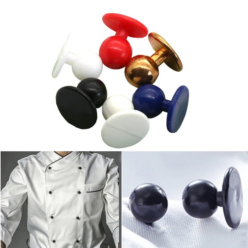 20 Pcs 11.5*18 Mm Restaurant Chef Uniforms Suit Buttons Plastic Buttons For Diy Costumes Parts Accessories