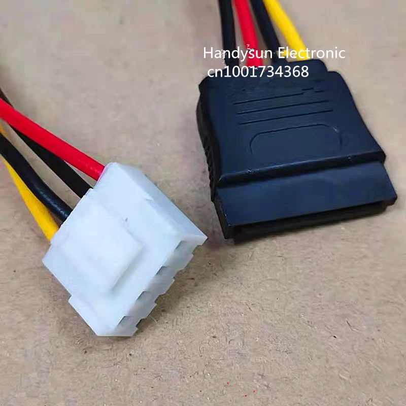 Sata15ピンオスから4ピンvh3.96mmメス15ピンから4ピンfddフロッピーアダプターハードドライブ電源ケーブルコードリードケーブル20cm18awg