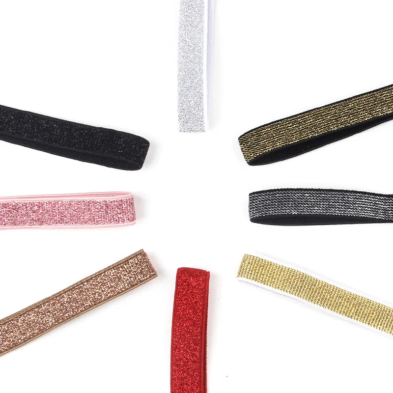 Elastic Band 15mm Width By Colorful Elastic Fabric for Clothing Hair Wedding Decoration Accessories Sewing Supplies