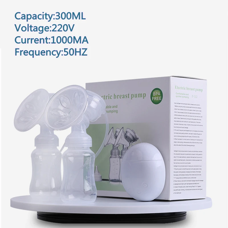 Bilateral Electric Breast Pump Large Suction Massage Postpartum Lactator Breast Pump Electric Breast Tits Massager Without Box