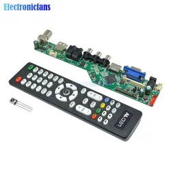 New Universal LCD Controller Board Resolution TV Motherboard VGA/AV/TV/USB Interface Driver Board Module diymore