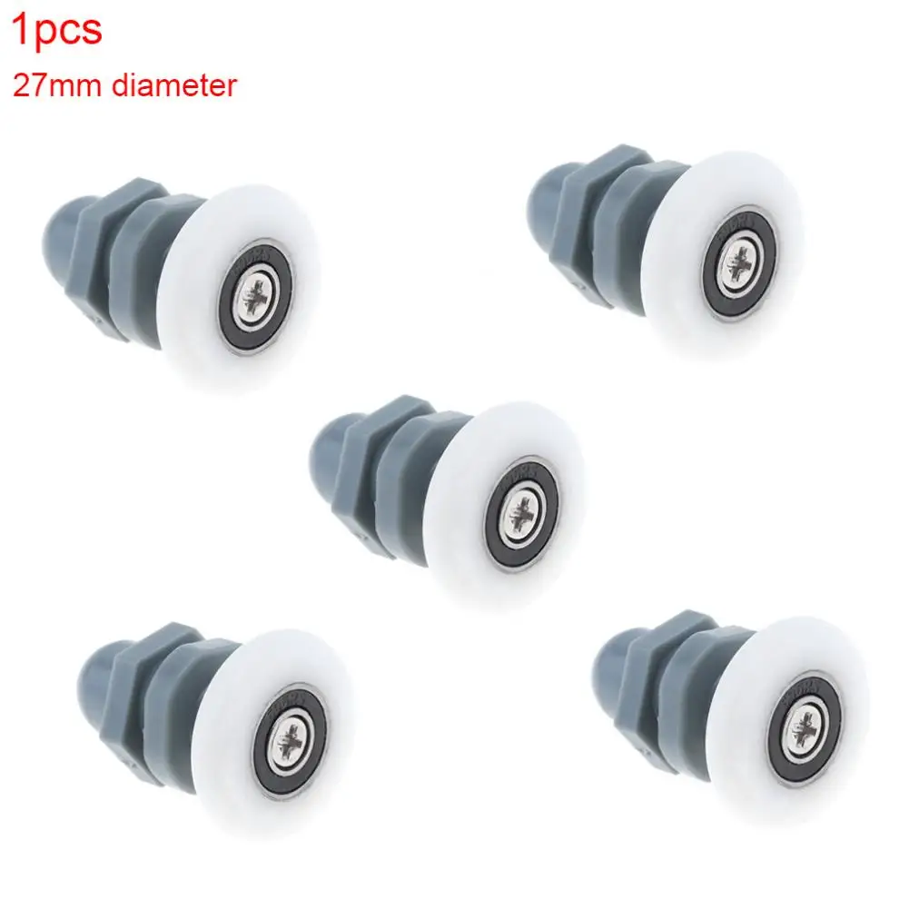 

1pcs 27mm Plastic + Nylon Shower Room Glass Sliding Door Roller Small Hanging Wheel for Bathroom