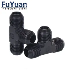1pcs High-pressure Oil Tubing Hydraulic D-type Metric Tee Joint Male thread M16/18/22/27/30 74Degree Cone Flared Tee Adapter