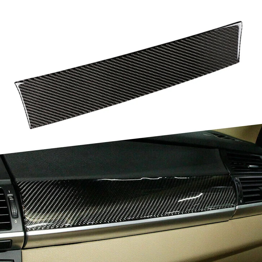 Carbon Fiber Auto Dashboard Panel Cover ​Car Sticker Decorative Trim For BMW X5 E70 X6 E71 2008 2009 2010 2011 2012 2013 LHD