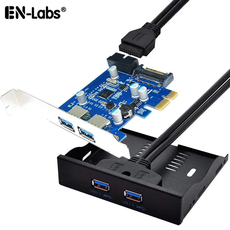 pcie expansao usb 30 para cartao painel frontal 35 pci express para usb3 e placa interna de 20 pinos para usb femea 01