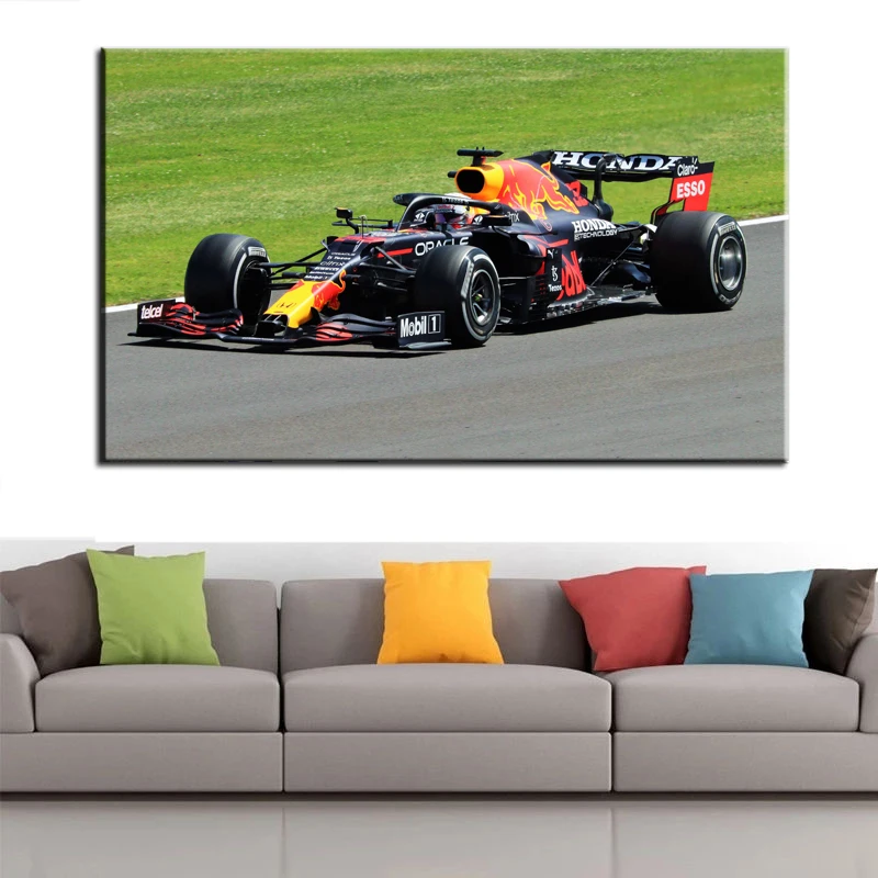 

Wall Art Canvas F 1 Racing Car Poster Painting Decor Living Room Picture Print Bedroom Mural Modern Home Decoration Artwork