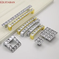 Modern And Simple Crystal Handle U-shaped Drawer Shoe Cabinet Cabinet Door Imitation Diamond Single Hole Double Hole Handle