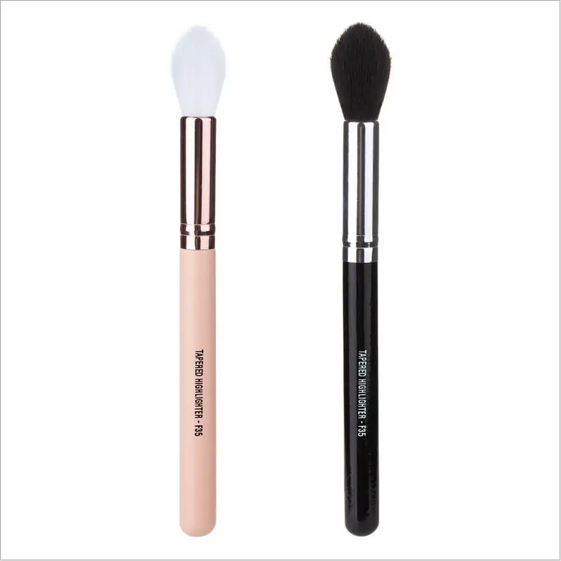 

1 PC APERED HIGHLIGHTER Perfect Professional Individual Face Brush Cosmetic Makeup Brush Black with Pink Handle T0519