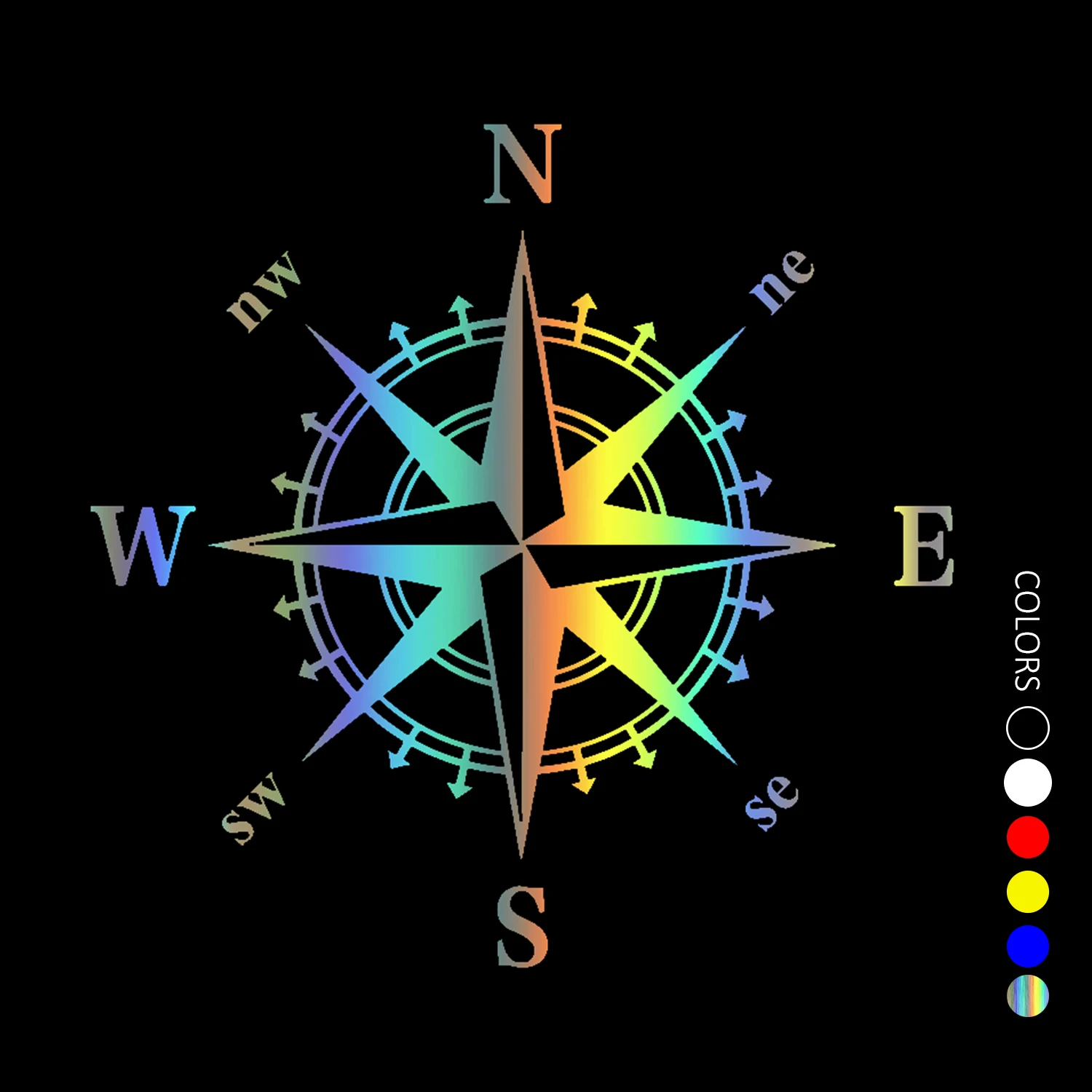 

31625# Various Sizes Die-Cut Vinyl Decal NSWE Compass SUV Car Sticker Waterproof Auto Decors 4X4 Off Road