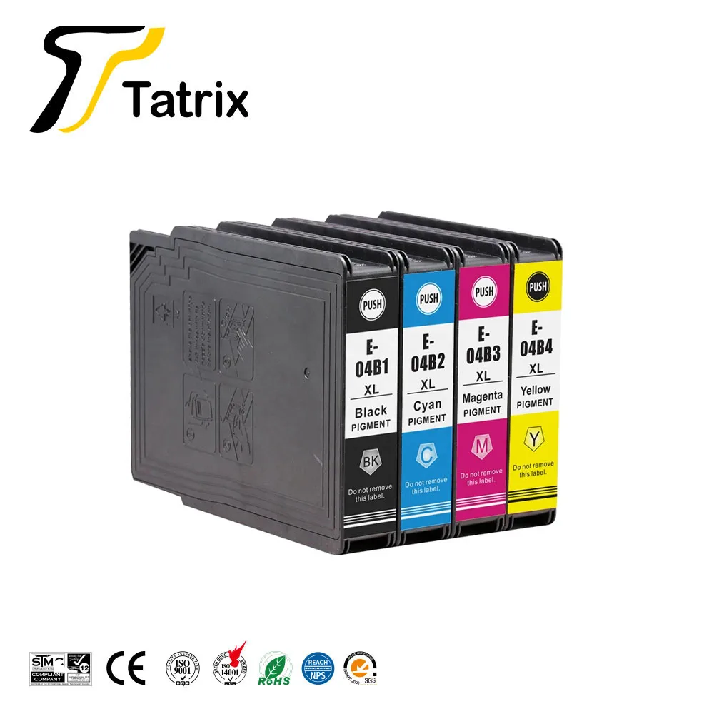 Tatrix 04B T04B T04B1- T04B4 Premium Color Compatible Ink Jet Cartridge for Epson WF-C8190DW/WF-C8190DTW/WF-C8610DWF/WF-C8690DWF