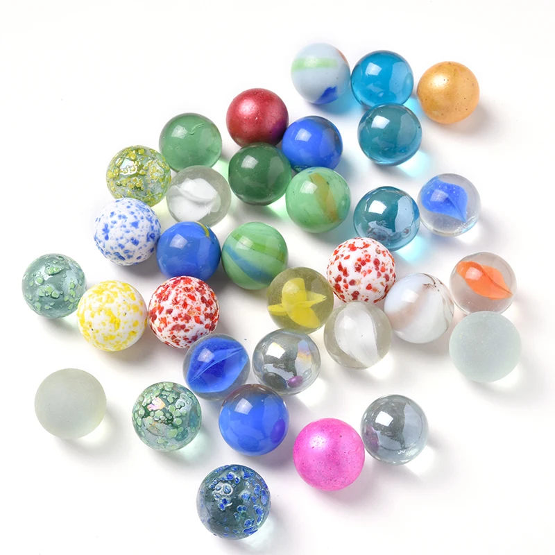 10/20/50/100pcs Glass Ball 16 Mm Cream Console Game Pinball Machine Cattle Small Marbles Pat Toys Parent-child Machine Beads