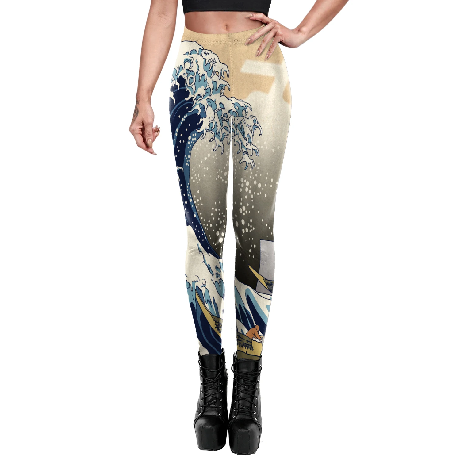 2021 novo anime dos desenhos animados impressão leggings moda casual feminino sexy empurrar para cima calças apertadas esportes de fitness magro elástico leggings