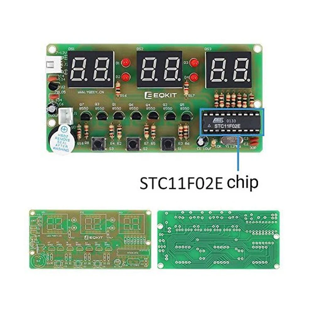 Kit elettronico orologio fai-da-te C51 6-Digital Clock salding Project Practice Component Welding per bengalers School Training Skill