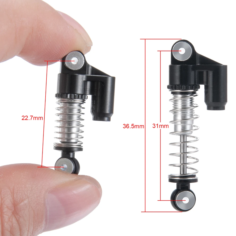 AXSPEED ze stopu aluminium ze stopu aluminium 31/32/39.5/43mm amortyzator dla osiowe SCX24 90081 AXI00001 AXI00002 1/24 RC samochodów części do