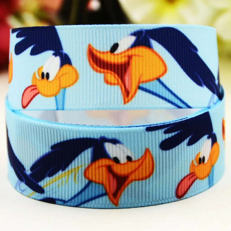 

22mm 25mm 38mm 75mm Roadrunner Cartoon printed Grosgrain Ribbon party decoration 10 Yards X-03775