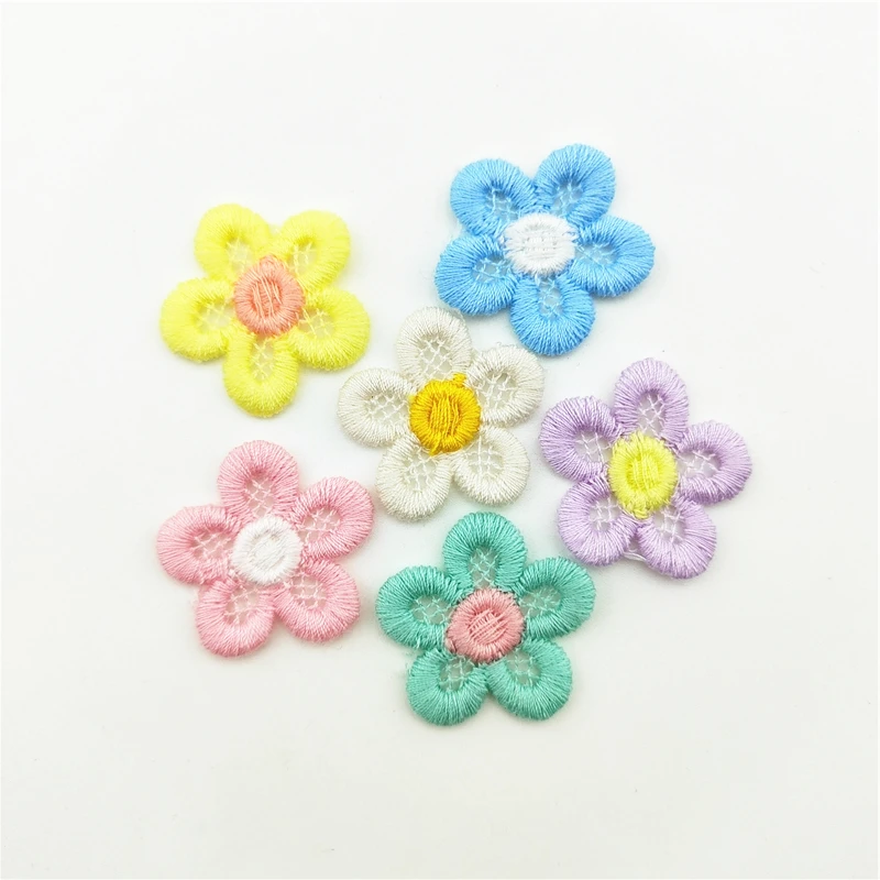 36 Stück/Los 2,8 cm DIY bestickte Blumenapplikationen, Haarspangen-Accessoires für Kinder, Geschenkdekoration, Aufnäher – Detail 9