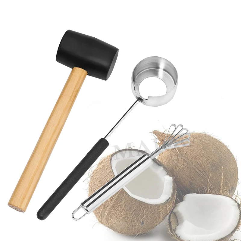 

Large caliber Copra Stainless Steel Coconut Meat Commercial Old Coconut Eye Opening Shell Breaking Artifact Kitchen Tool