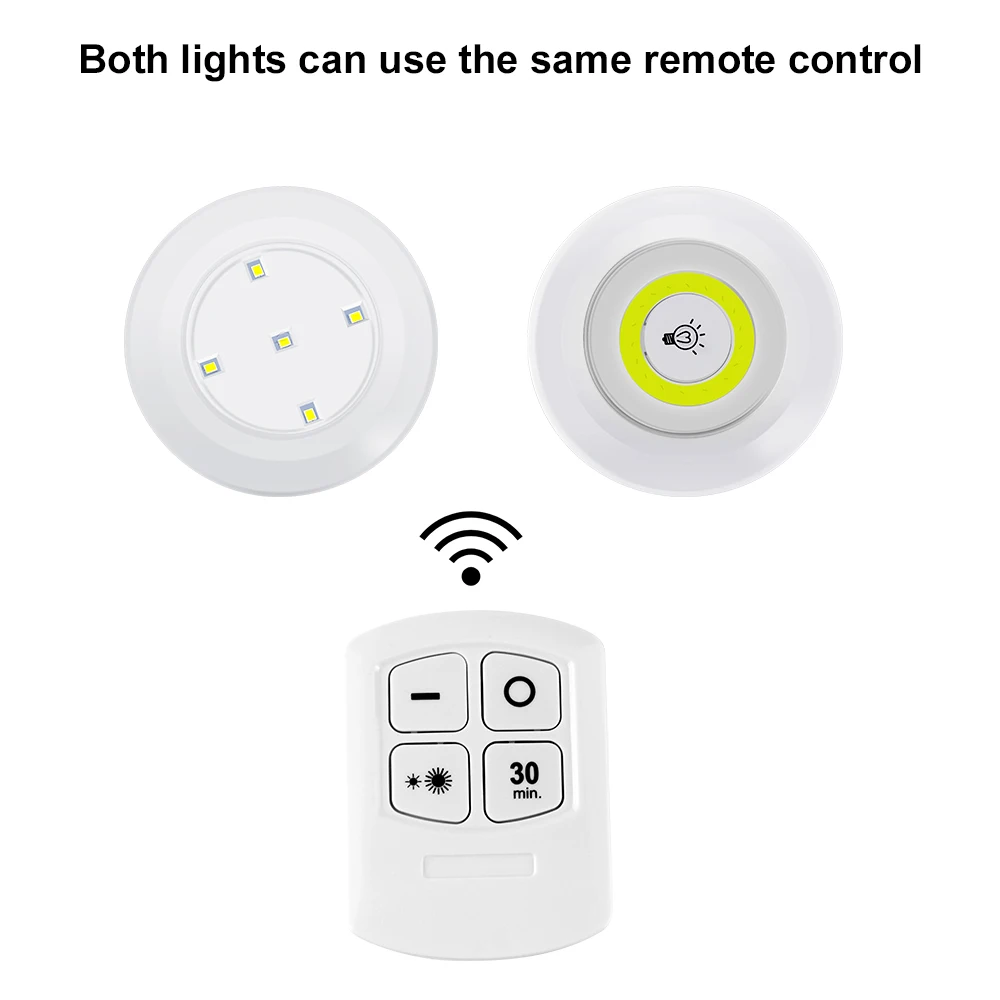 Under Cabinet Light Wireless Dimmable LED Closets Lights Touch Remote Control Night Lamp For Wardrobe Bathroom Kitchen Lighting