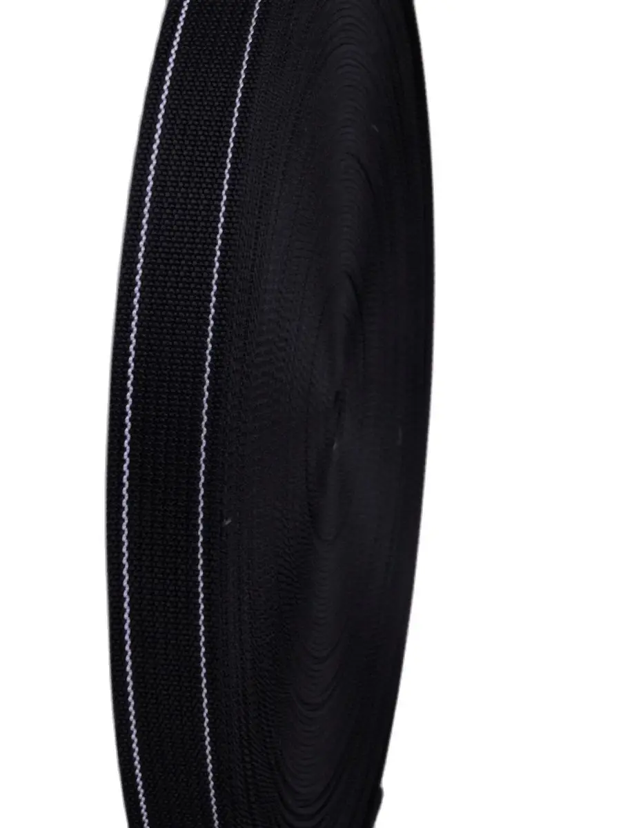 

Black 32MM Woven Striped Nylon Webbing Tape For Sale