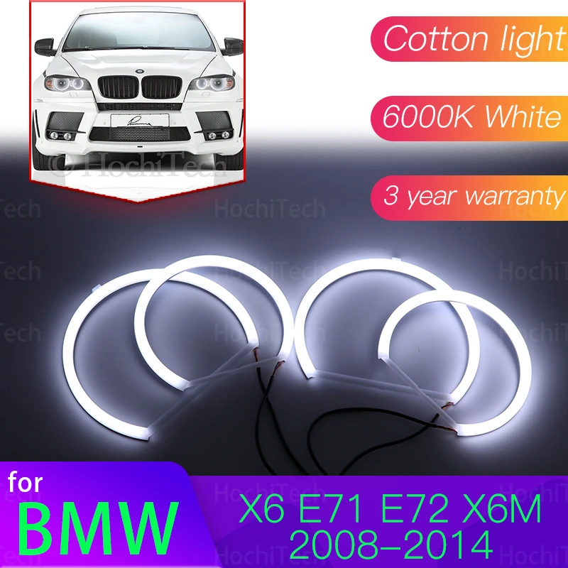 

Angel Eyes Kit 6000L Cotton White Halo Ring Light for BMW X6 E71 E72 X6M 2008-2014