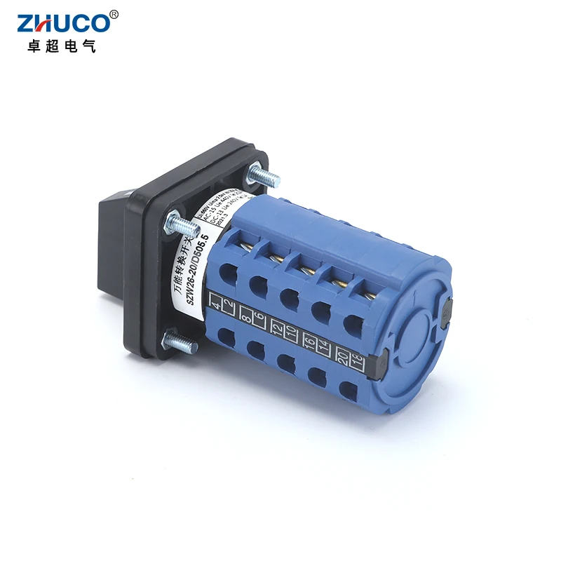ZHUCO SZW26/LW26-20 5 أقطاب 20A 660 فولت 64/48 مللي متر التحكم في المحرك تبديل الدائرة اختيار كام التحول التبديل C0A.5 D505.5 0-5.5 #6