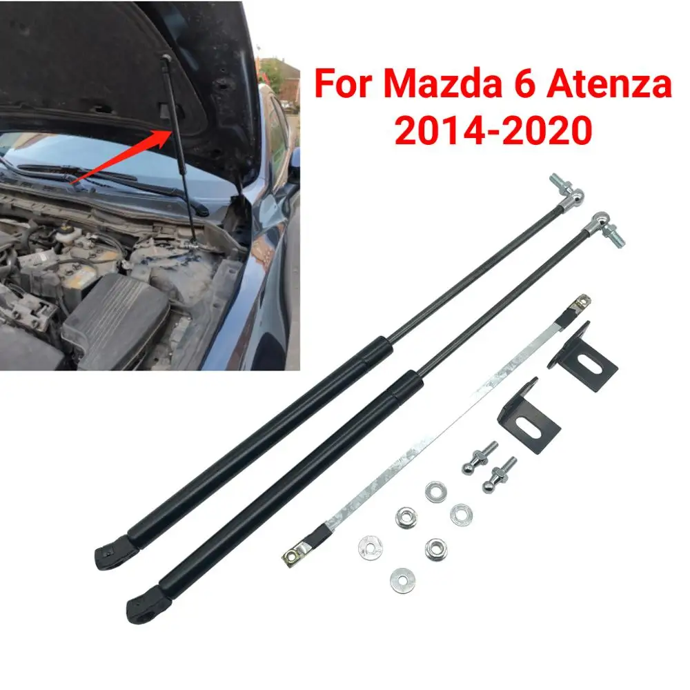 2Pcs Car Front Bonnet Hood Gas Struts Lift Support Hydraulic Rods for Mazda 6 Atenza 2014-2024 for Mazda 3 Axela 2013-2018