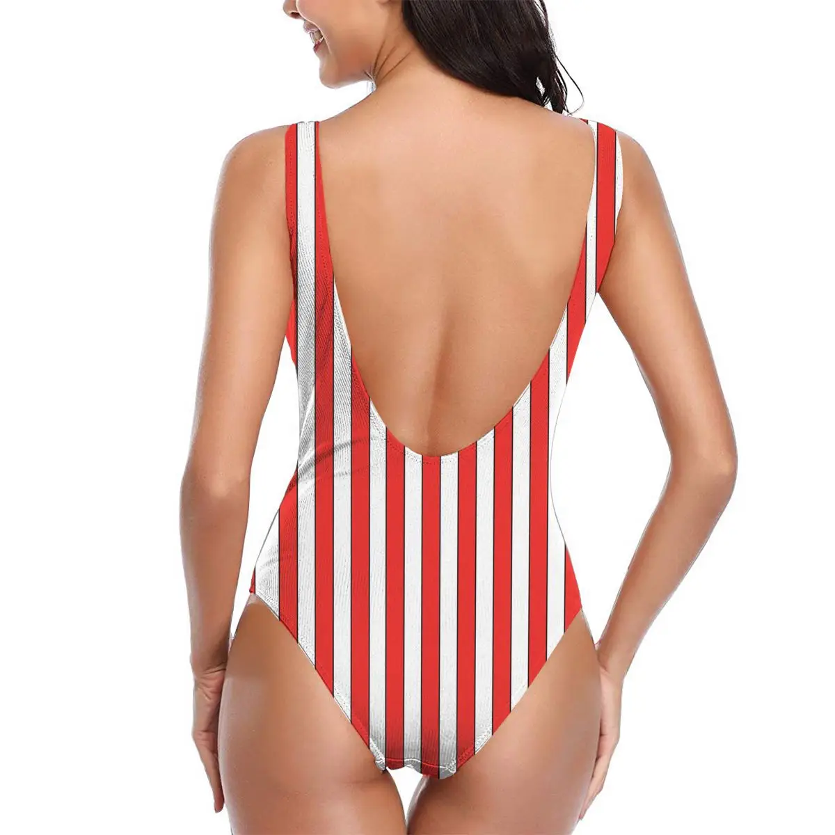 RED BLACK WHITE VERTICAL STRIPE sexy Bikinis Women Swimsuit Low Waist comfortable Women summer vacation Beach wear M3