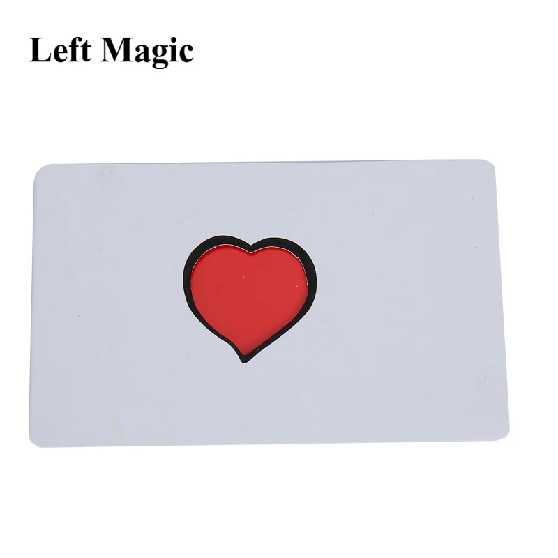 Flick the Heart Magic Tricks Flick Finger the Heart Appearing Card Magia Magician Close Up Illusions Mentalism Gimmicks Props