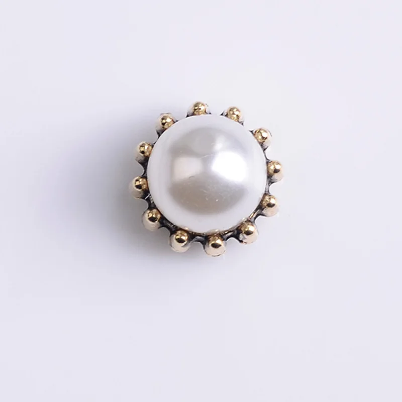 10 Pcs/Lot Rhinestone Pearl Flower Plate Diamond Button Jewelry Scarf  For Hair Accessories Sewing Decorative Clothing Coat