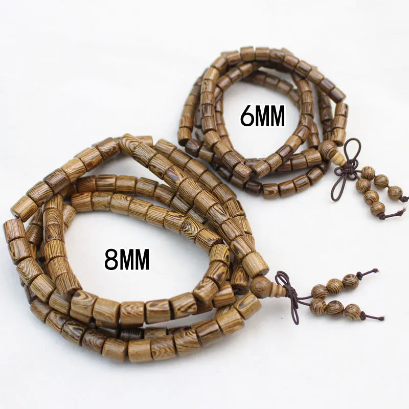 Natural Ebony Chicken Wing Wood beads Bucket Shape Spacer Beads For Jewelry Making Diy Buddhist Bracelets Findings Charms 6/8mm