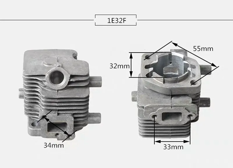 مجموعة حلقة مكبس الأسطوانة 32 مللي متر ، لـ Zenoah HT2310 G23L ، جزازة العشب 1E32F ، قطع الفرشاة