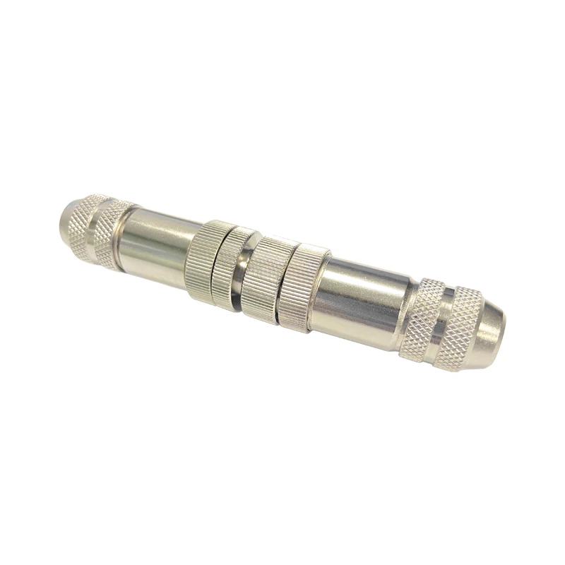 M12 Aviation Sensor Connector Metal Plug Head Ethernet EtherCat Profinet Shield IP67 Gold Plated 4 5 8Pins A/B/D Core Eletrical