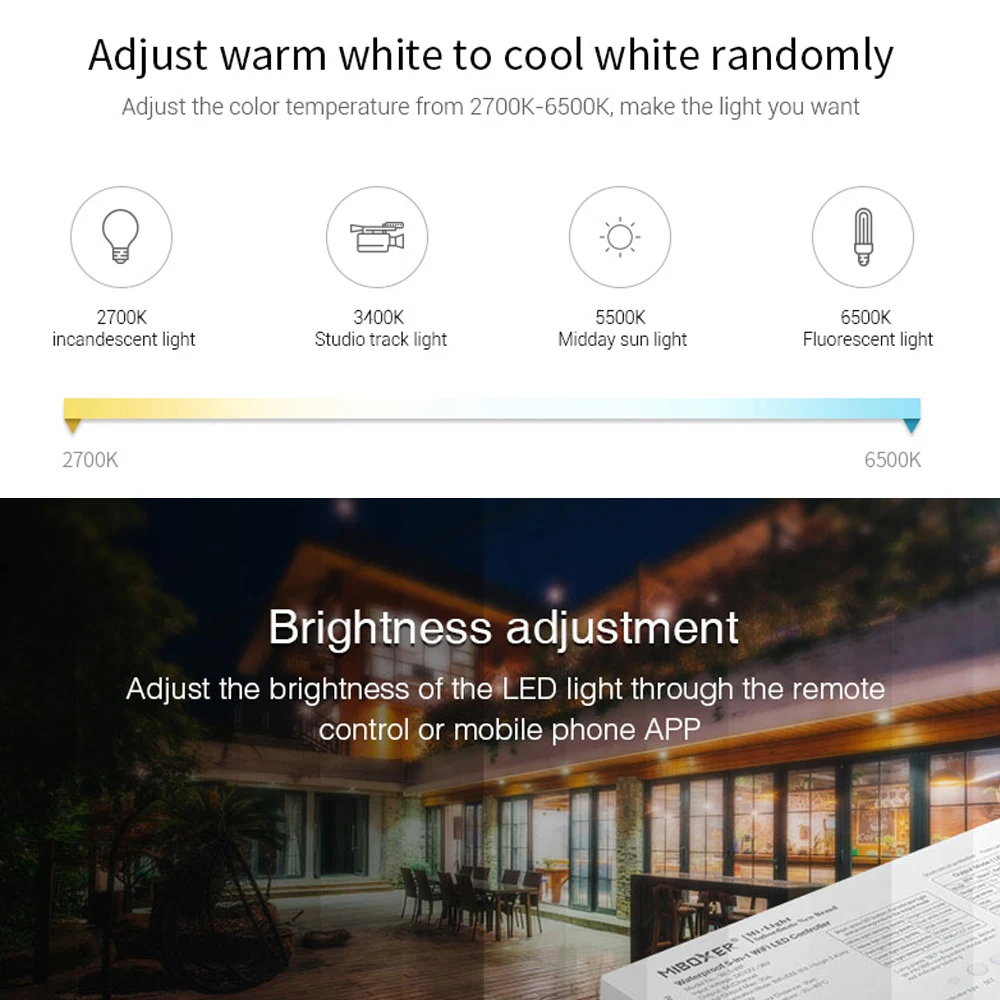 Imagem -03 - Prova Impermeável Água em Wifi Led Controlador dc 12v 24v 36 Ip67 Dimmer 2.4g rf App Controle para Rgbw Rgb Mais Cct Única Cor Tira Luz à