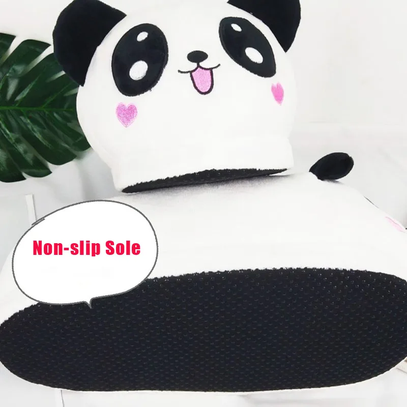 Panda Cool Girls Ins Home Slippers Winter Shoes Unisex Funny Slippers Ladies Women Panda Animal Fur Sliders Designer Anime Shoes