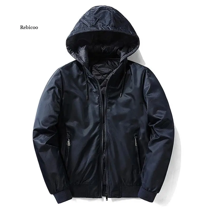 

Men's Jacket Military Coat Windbreaker Parkas Hooded Men Clothing Two Sides Wear Outdoor Sport Outwear Male Jacket New