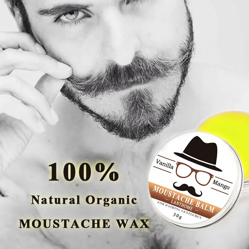 3pcs Professional Natural Beard Conditioner Beard Balm For Beard Growth And Organic Moustache Wax For Beard Smooth Styling 30g