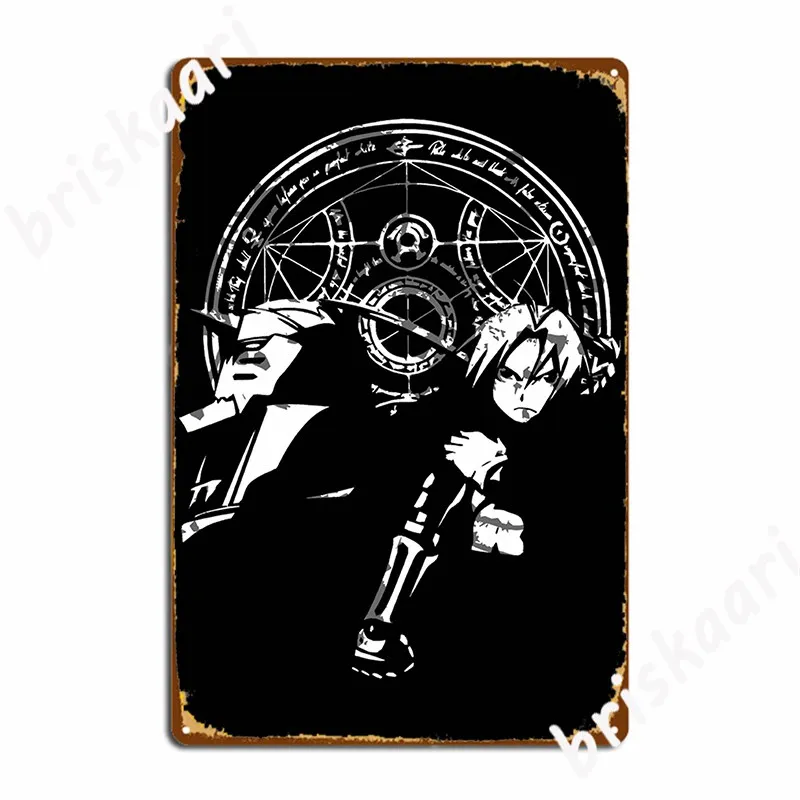 Ed And Al Elric Brothers Metal Sign Club Party Wall Decor Decoration Garage Club Tin Sign Poster